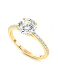 Brilliant VVS1 D Colour 2 Carat Round Moissanite Diamond Rings Luxury Fine Jewellery