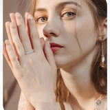 Splendid 18K WGP D Color Moissanite Diamonds Eternity Rings - 925 Sterling Silver Wedding Engagement Rings For Women - The Jewellery Supermarket