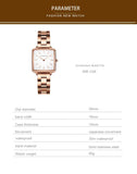 Simple Design Top Brand Stainless Steel Strap Quartz Ladies Watch - 3ATM Waterproof Multifunctional Women's Watches