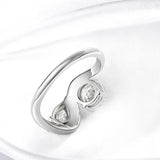 New Design Brilliant 2cttw VVS1 D Colour Moissanite Diamonds 18KGP Silver Rings