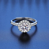 Fabulous 100% Real Moissanite Ring D VVS1 Adjustable Size S925 Sliver GRA Certificate Wedding Rings for Women