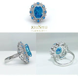 Dazzling Ocean Blue or Lovely Yellow Treasure High Quality AAAAA High Carbon Diamond Women's Rings - Fine Jewellery - The Jewellery Supermarket