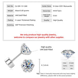New 3MM-8MM Moissanite Diamonds Stud Earrings for Men Women