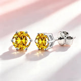 Multicolour 0.1ct-2carat Moissanite Diamonds  D VVS1 925 Silver Stud Earrings