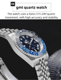Swiss Ronda 515-24 BGW9 Super Luminous 20Bar Waterproof Quartz Diver Watches