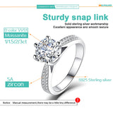 Super D Colour VVS1 1/2/3ct Moissanite Diamonds Silver Engagement Wedding Solitaire Rings with GRA - Fine Jewellery