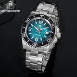 Fashion Blue 41mm AR Coated Waterproof 20Bar Luminous Diving Quartz Steel Watches