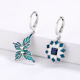 Asymmetric Butterfly Flower Shape Handmade Enamel Creative Earrings