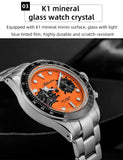 New Luxury Men Waterproof 100m Ceramic Bezel Luminous Steel Quartz Diver Watch
