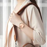 Wine Barrel Rose Gold Black New Women's Quartz Wristwatches Stopwatch Fashionable Minimalist Style Oval Watches