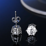 Multicolour 0.1ct-2carat Moissanite Diamonds  D VVS1 925 Silver Stud Earrings