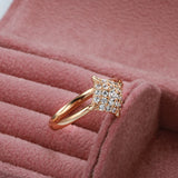 Unique 14K Gold Filled  AAA Zircon Diamonds Fashion Women Fine Jewellery Ring