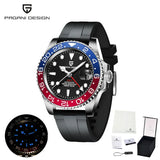 New LUXURY DESIGN Top Mechanical Automatic Watch Sports Rubber Diver Series Watch Luminous Date Display Wristwatches