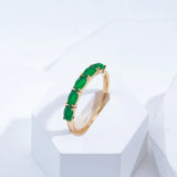 Lovely Opal Green 14K Goled Filled AAA Zircon Crystals Luxury Design Ring