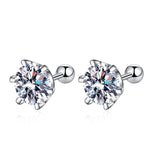 Marvelous White Gold Plated D Colour Moissanite Diamond Stud Earrings - Fine Jewellery for Women and Men - The Jewellery Supermarket