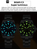Waterproof Luxury Brand Watch AD2504 Stainless Steel Black Dial Sappire Luminous NEW Ceramic Bezel Dive Watches