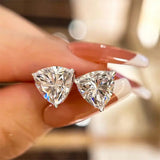 Pear, Princess, Marquise, Cushion Asscher Cut Silver Moissanite Diamonds Stud Earrings