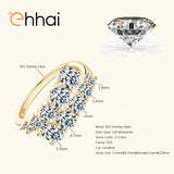 Superb GRA Certified Round Moissanite Engagement Promise Wedding Rings for Women S925 Sterling Silver Fine Jewellery