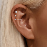 Sterling Silver Six Claws Sparkling Moissanite Diamonds Flat Back Stud Earrings