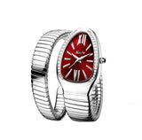 New Classic Top Brand Bling Zircon Diamonds Snake Shape Gold Silver Colour Scaleable Bracelet Ladies Quartz Watches