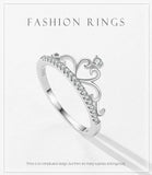 Elegant Crown Design Sterling Silver Fashion Pear Cut AAAA Lab Created Diamond Ring