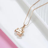 Outstanding Shiny 14K Filled Rose Gold AAA Zircon Diamonds Pendant Necklace For Women - Fine Jewellery