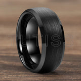 Domed Brushed Finish Large 10mm Classic Tungsten Carbide Men Women Wedding Rings