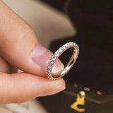 Stunning  VVS1 D Colour 100% Moissanite Diamond Eternity 925 Sterling Silver Wedding Engagement Rings for Women