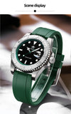 Popular Stainless Steel Calendar Display Luminous 200m Diver Silicone Quartz Watch