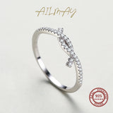 Staggered Line Real 925 Sterling Silver AAAA Lab Created Diamond Stackable Ring