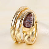 Classic Unique Snake Head  Fashion Retro Style Luxury Cubic Diamonds Bling Women's Watches - Ideal Gifts