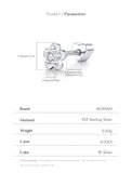 Multi -Styles 925 Silver Geometric Moissanite Heart Screw Stud Helix Earrings