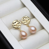 Ethnic Design Real Multicolour Fresh Water Pearl Yellow Silver 18KGP Earrings