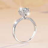 Flower Design 1ct VVS1 D Colour Moissanite Diamond Rings, S925 Silver Wedding Engagement Fine Jewellery GRA Certified
