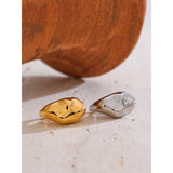18K Gold Plated Stainless Steel High Quality Texture Geometric Cast Statement Ring