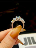 Real 1CT Round VVS1 D Colour Moissanite Diamond Ring Luxury Fine Jewellery