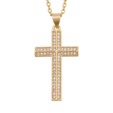 New Religious Jewellery Jesus Cross Pendant Necklace Inlaid with Quality Zircon Women's Necklace Ideal Gift - The Jewellery Supermarket