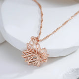 14K Rolled Gold Smooth Elegant Choker Maple Leaf Pendant Fashion Women Pendant Necklace