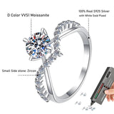 Wonderful 1ct Moissanite Diamond Crown 925 Sterling Silver Gold Plated Ring, Pass Diamond Test Fine Luxury Jewellery