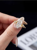 Elegant Classic VVS1 D Colour 2 Carat Marquise Moissanite Ring Fine Jewellery