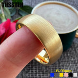 NEW ARRIVAL 6MM/8MM Tungsten Domed Brushed Jewellery  - Comfort Fit Men Women Couple Wedding Rings - The Jewellery Supermarket