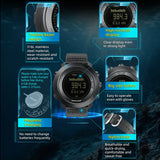 Free Diving Altimeter Barometer Compass 10ATM Waterproof Outdoor Sports Watches