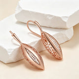 14K Gold Filled Geometric Rhombus Full AAA Zircon Diamonds Dangle Elegant Earrings