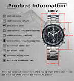 Japanese Quartz vk63 Sapphire Glass Panda dial vk63 Movement Chronograph Multi-function Men's Business Watch