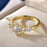 Elegant VVS1  D Colur 1.0CT 6.5MM D Moissanite Diamond Rings Exquisite Jewellery