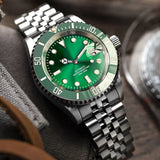 PT5000 Stainless Steel Sapphire Crystal Rotating Bezel Luminous Mechanical Watch