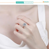 925 Sterling Silver 0.5-3ct VVS1 D Colour Moissanite GRA Certified Diamonds Wedding Engagement Rings, Fine Jewellery