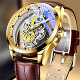 Luxury Top Brand Watch for Men Double-sided Hollow Automatic Mechanical Waterproof Business Wrist Watches - The Jewellery Supermarket