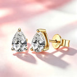 Silver 0.5~2.0 Carat Marquise, Emerald  Princess-Cut Moissanite Diamonds Earrings