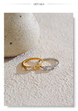 18K Gold Stainless Steel Shiny AAA Cubic Zirconia Casting Ring for Women Fine Jewellery